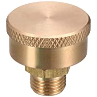 sourcing map Copa Casquillo Del Aceite de Oro de Componentes de Máquina 1-8BSP Rosca Macho Tono Pistola de Engrase